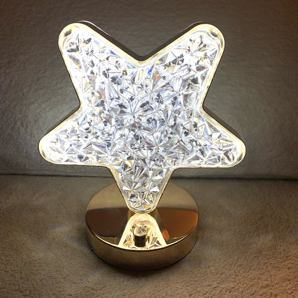 Star Shaped Crystal Table Lamp